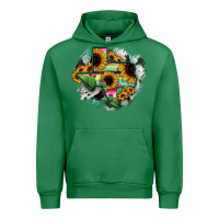 Emerald Texas Map Sunflower Cactus Serape Urban Hoodie - RanaPortraitStore