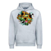 Heather Grey Texas Map Sunflower Cactus Serape Urban Hoodie - RanaPortraitStore