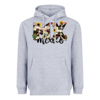 Heather Grey mexico state cowhide serape cactus Heavyweight Hoodie - RanaPortraitStore