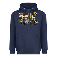 Navy mexico state cowhide serape cactus Heavyweight Hoodie - RanaPortraitStore