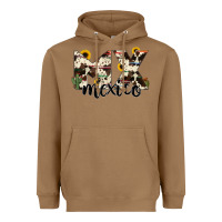 Toasted Coconut mexico state cowhide serape cactus Heavyweight Hoodie - RanaPortraitStore