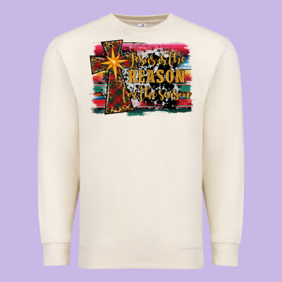Jesus İs The Reason For The Season Christmas Premium Sweatshirt Designed By Ranaportraitstore