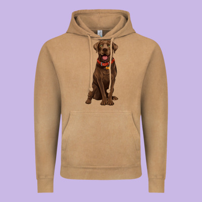Chocolate Lab Labrador Retriever Vintage Hoodie Designed By Artiststas