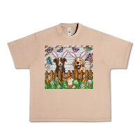 Burro Easter Dog Urban Heavy Tee - CowhideDigitalArt
