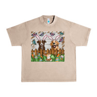 French Oak Easter Dog Urban Heavy Tee - CowhideDigitalArt
