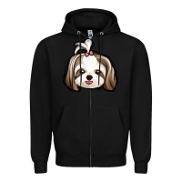 Black shih tzu Zipper Hoodie - Jasminsmagicworld