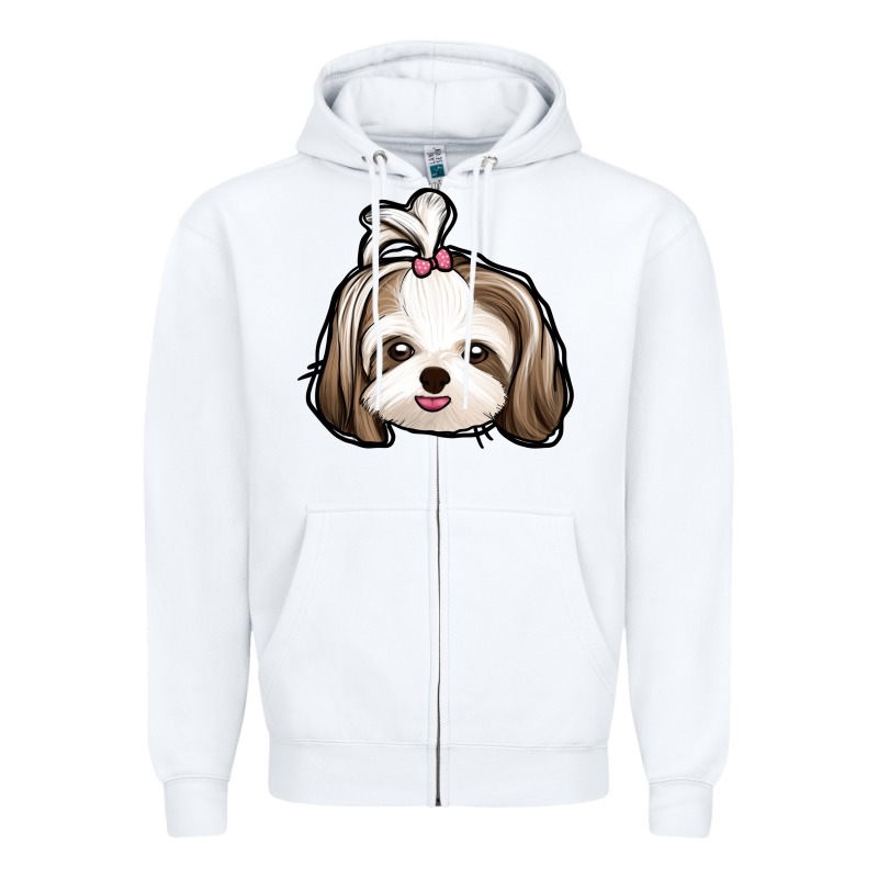 Shih Tzu Zipper Hoodie by Jasminsmagicworld | Teevron