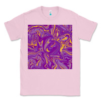 Bubblegum Pink Abstract Mardi Gras Seamless Pattern Classic Tee - FaDigitalArtStudio