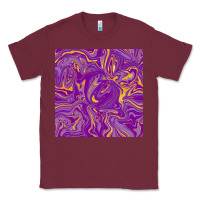 Burgundy Abstract Mardi Gras Seamless Pattern Classic Tee - FaDigitalArtStudio