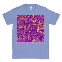 Colony Blue Abstract Mardi Gras Seamless Pattern Classic Tee - FaDigitalArtStudio