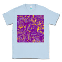 Dusty Blue Abstract Mardi Gras Seamless Pattern Classic Tee - FaDigitalArtStudio