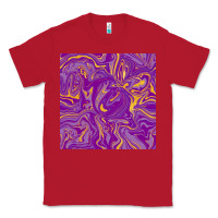 Red Abstract Mardi Gras Seamless Pattern Classic Tee - FaDigitalArtStudio