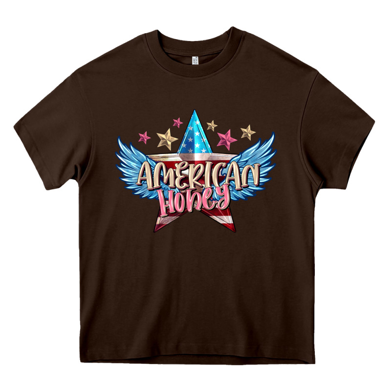 American Honey 4th Of July Heavy Core Tee by FaDigitalArtStudio | Teevron