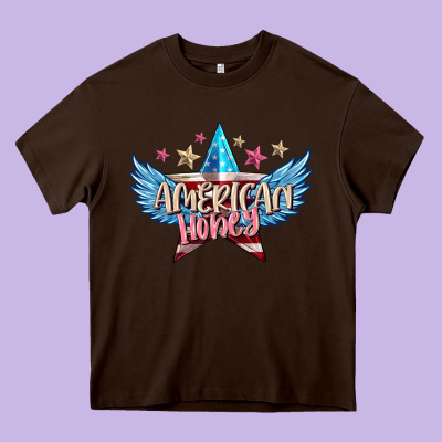 American Honey 4th Of July Heavy Core Tee Designed By Fadigitalartstudio