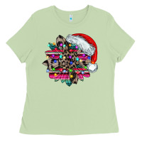 Matcha serape and leopard christmas Ladies Tee - CowhideDigitalArt