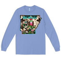 Colony Blue arkansas map Long Sleeve Tee - RacoonDesign