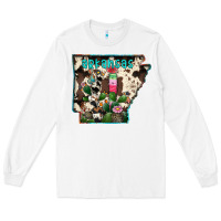 White arkansas map Long Sleeve Tee - RacoonDesign