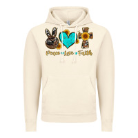 Vintage Artic peace love faith with cros and sunflower Vintage Hoodie - Artiststas