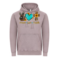 Vintage Zinc peace love faith with cros and sunflower Vintage Hoodie - Artiststas