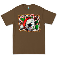 Cacao Soccer Ball Christmas With Hat And Candy Cane Premium Tee - FaDigitalArtStudio