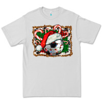 Dove Grey Soccer Ball Christmas With Hat And Candy Cane Premium Tee - FaDigitalArtStudio
