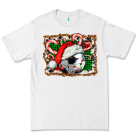 White Soccer Ball Christmas With Hat And Candy Cane Premium Tee - FaDigitalArtStudio