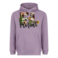 Lavender florida state cowhide serape cactus Heavyweight Hoodie - RanaPortraitStore
