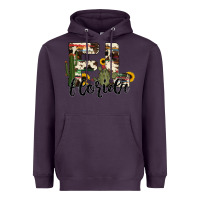 Plum florida state cowhide serape cactus Heavyweight Hoodie - RanaPortraitStore