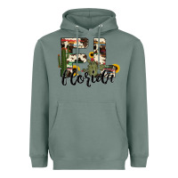 Sage florida state cowhide serape cactus Heavyweight Hoodie - RanaPortraitStore
