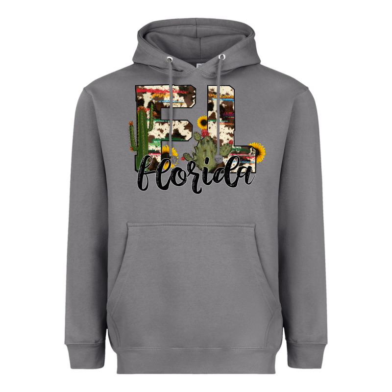 Florida State Cowhide Serape Cactus Heavyweight Hoodie by RanaPortraitStore | Teevron