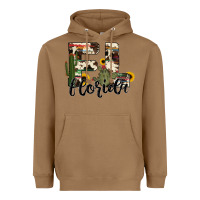 Toasted Coconut florida state cowhide serape cactus Heavyweight Hoodie - RanaPortraitStore