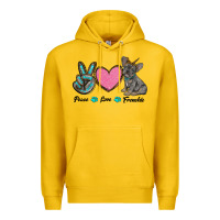 Lemon peace love frenchie Premium Hoodie - RanaPortraitStore