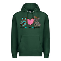 Sports Green peace love frenchie Premium Hoodie - RanaPortraitStore
