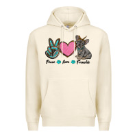 Tofu peace love frenchie Premium Hoodie - RanaPortraitStore