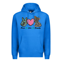 True Royal peace love frenchie Premium Hoodie - RanaPortraitStore