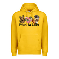 Lemon peace love coffee Premium Hoodie - BarkalooDesign