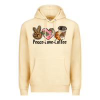 Pina Colada peace love coffee Premium Hoodie - BarkalooDesign