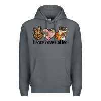 Rock peace love coffee Premium Hoodie - BarkalooDesign