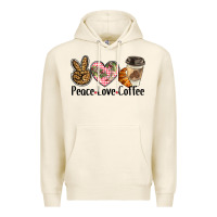 Tofu peace love coffee Premium Hoodie - BarkalooDesign