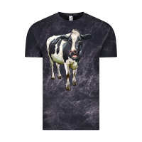 Cloud Black Holstein Bull Vintage Tee - LillyAllenDesigns