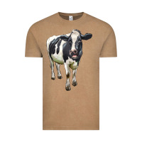 Vintage Coffee Holstein Bull Vintage Tee - LillyAllenDesigns