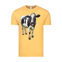 Vintage Mustard Holstein Bull Vintage Tee - LillyAllenDesigns
