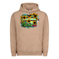 Pigment Burro Wyoming Map Sunflower Cactus Serape Urban Hoodie - RanaPortraitStore