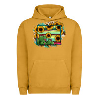 Pigment Peanut Butter Wyoming Map Sunflower Cactus Serape Urban Hoodie - RanaPortraitStore
