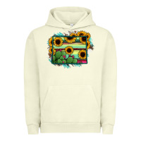 Wyoming Map Sunflower Cactus Serape Urban Hoodie | Teevron