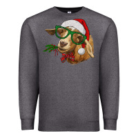 Charcoal Heather christmas goat Premium Sweatshirt - RanaPortraitStore