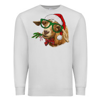 Dove Grey christmas goat Premium Sweatshirt - RanaPortraitStore