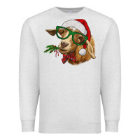 Oatmeal Heather christmas goat Premium Sweatshirt - RanaPortraitStore