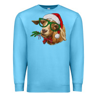 Ocean Blue christmas goat Premium Sweatshirt - RanaPortraitStore