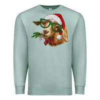 Seafoam christmas goat Premium Sweatshirt - RanaPortraitStore